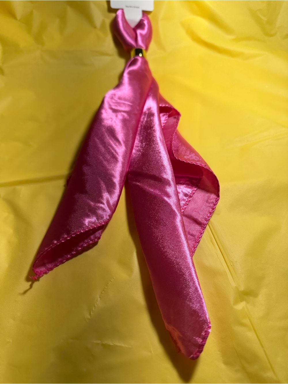 Pink Satin Neck Scarf